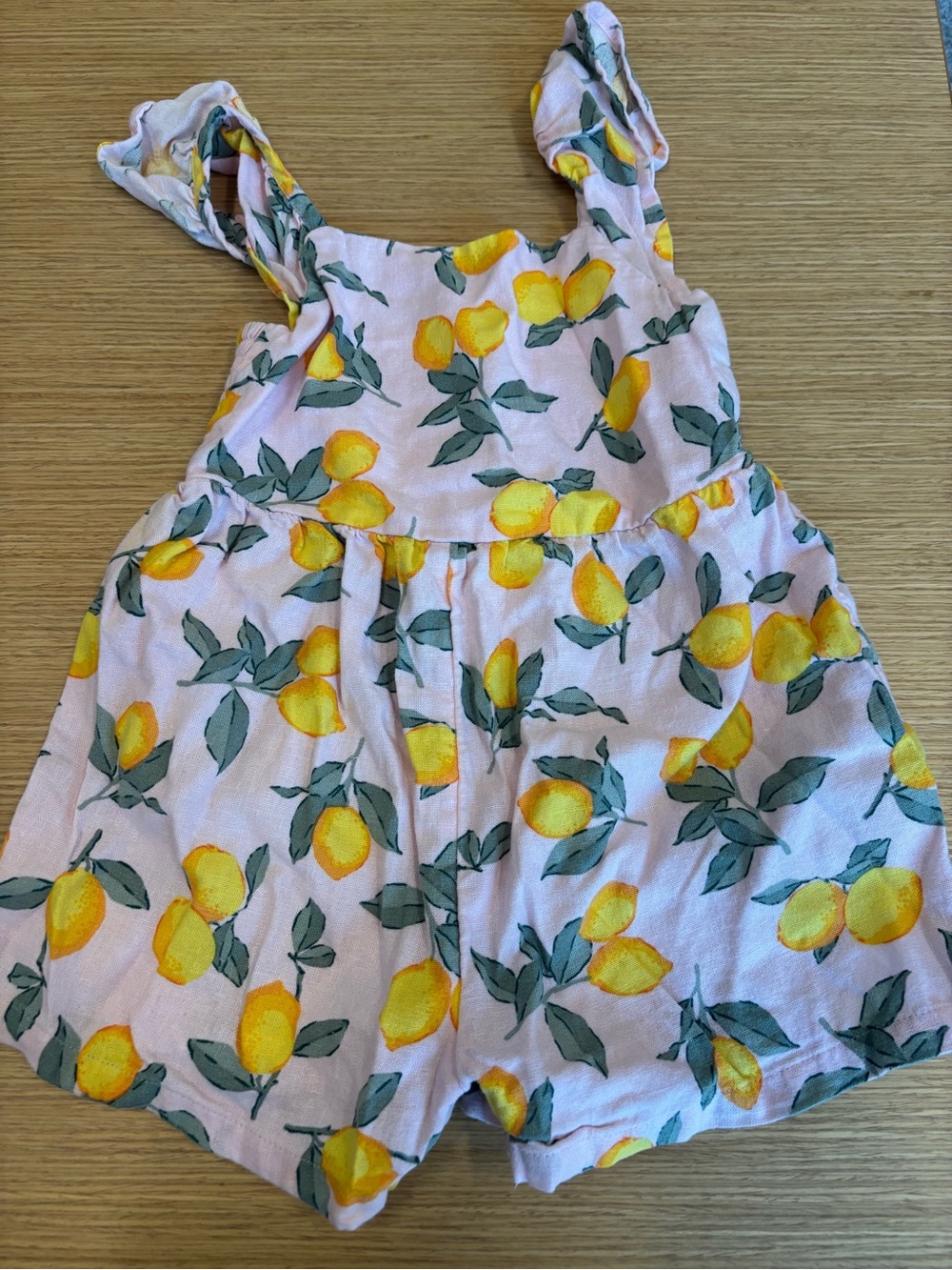 GAP Baby Pink Lemon Print Romper
